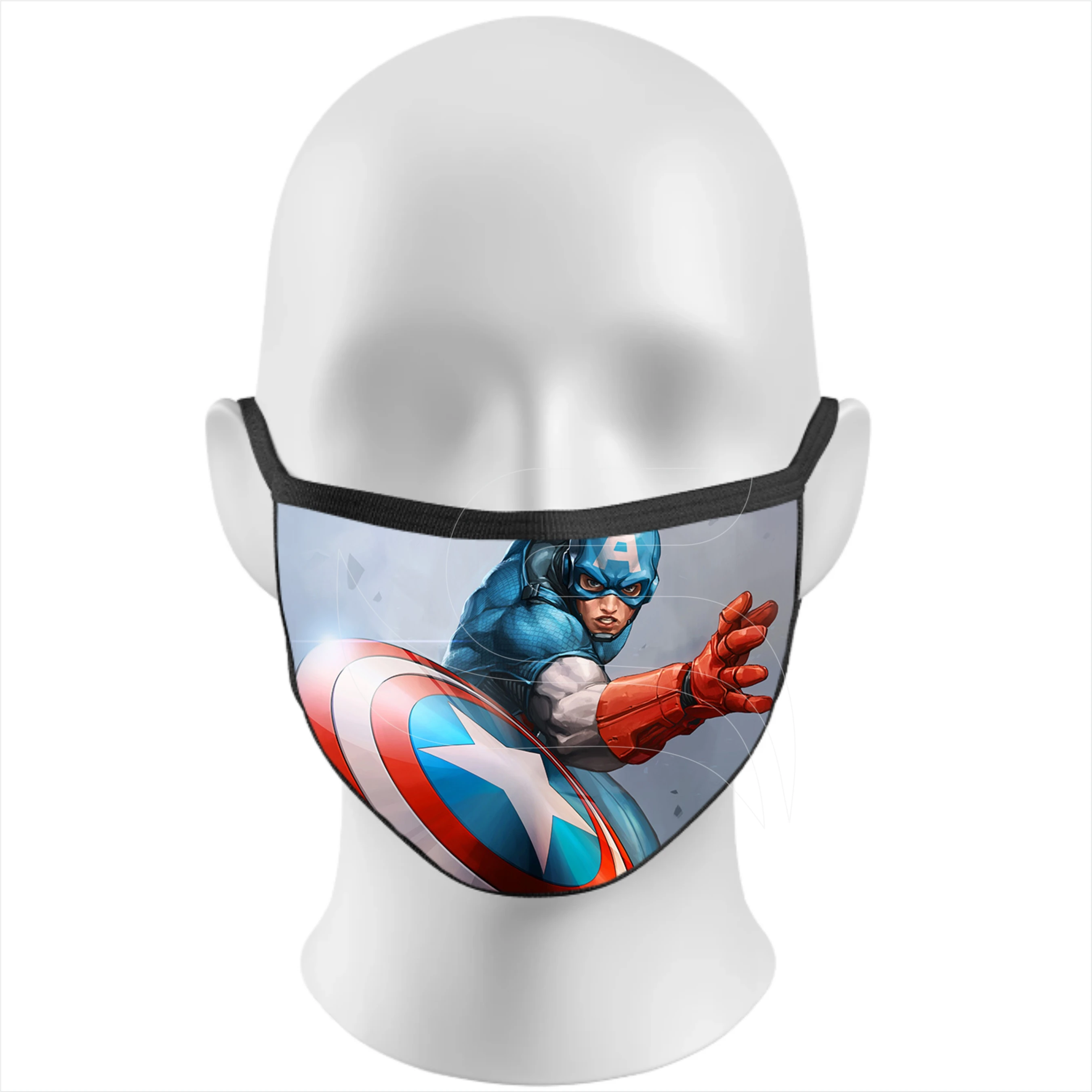 
captain america printed facemask / kids adults face cover 