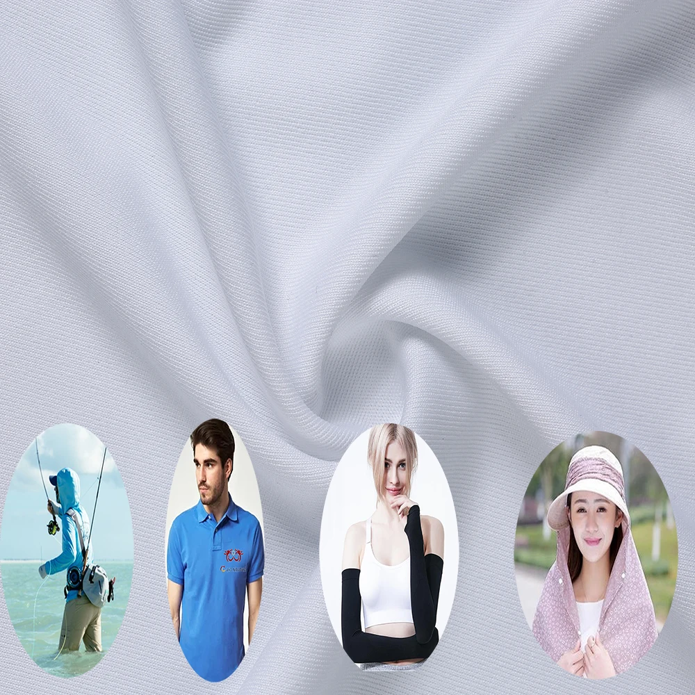 
upf 50  anti uv protection resistant polyester spandex nylon jersey sportswear fishing fabric for T shirt 