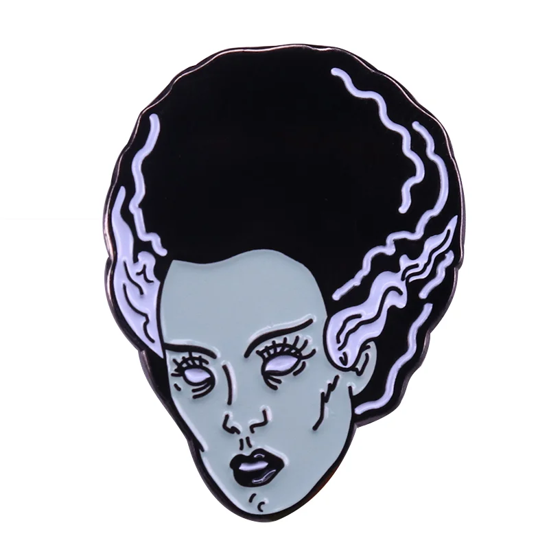 

Bride of Frankenstein Brooch Nightmare on Film Street Badge Horror Movie Collection
