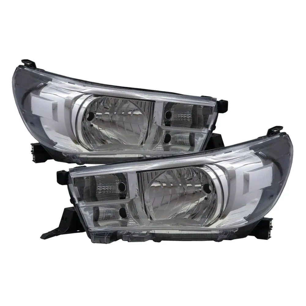 

Hilux Revo AN120/AN130 MK8 15-present Crystal Headlight Chrome for TOYOTA LHD