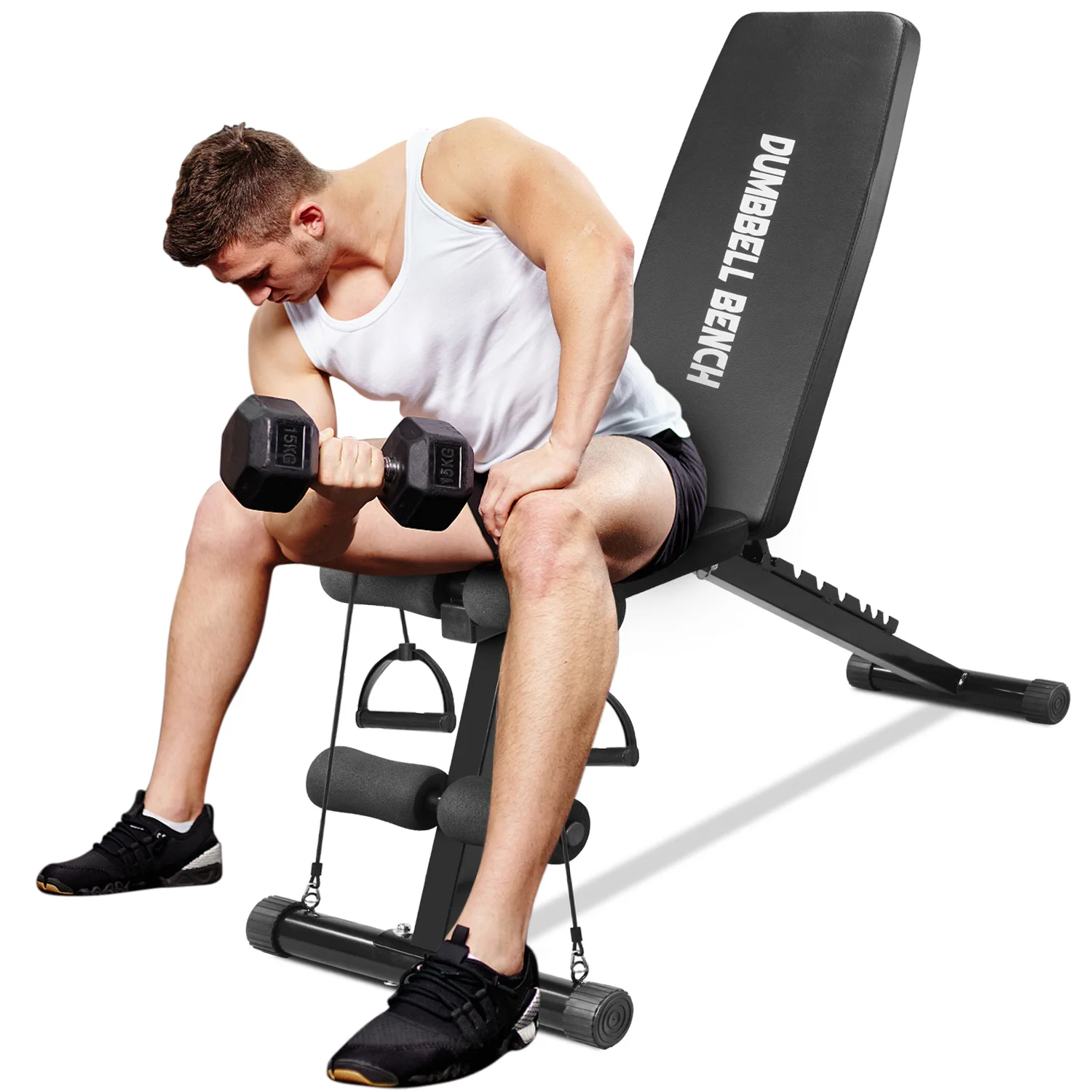 

Adjustable weight bench for home gym sturdy material multi-purpose foldable gym bench foldable heavy duty weight lifting bench