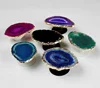 Customized Pop Sockets PURPLE Agate gold / copper plated gemstone Pop Out Phone grip holder