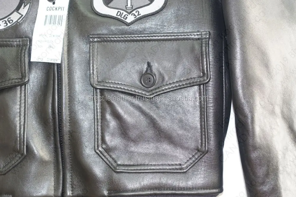 2023 men's leather jacket patches usa