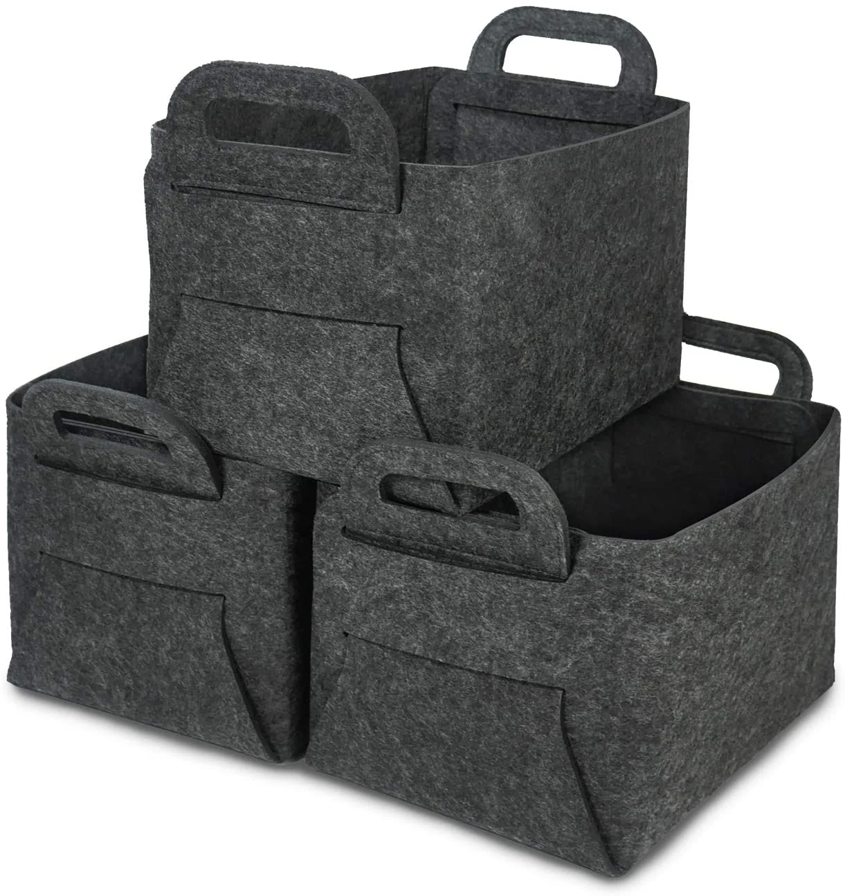 

Foldable Felt Fabric Storage Basket Collapsible Storage Bins for Nursery Kids, Customized color