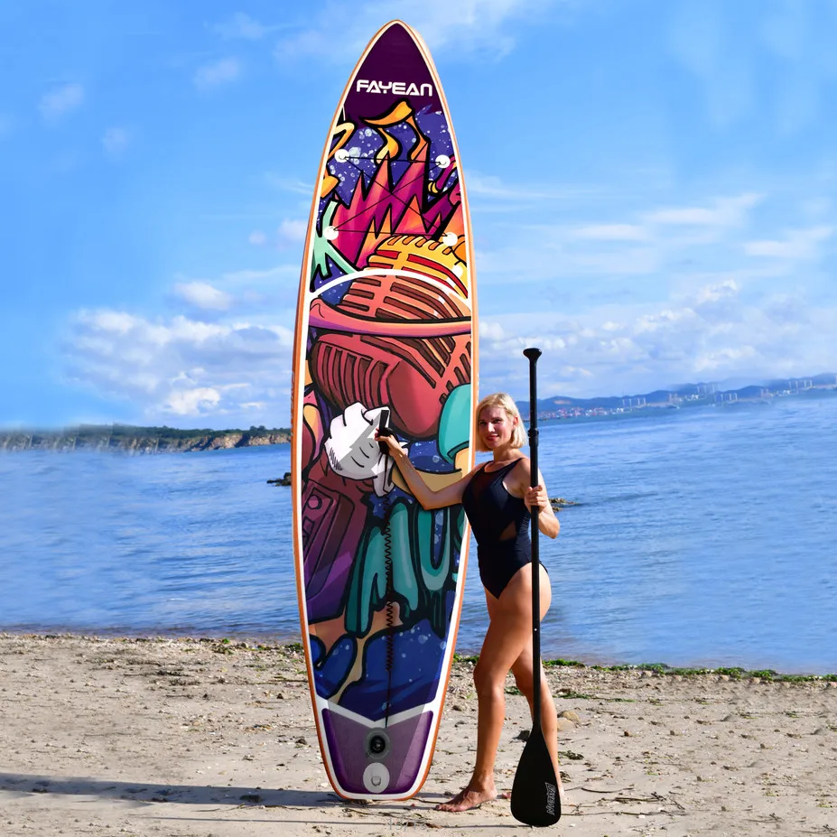 

fayean Customize Dropshipping Wholesale Oem Cheap Surfboard fishing inflatable paddle board standup blanks, Customized color