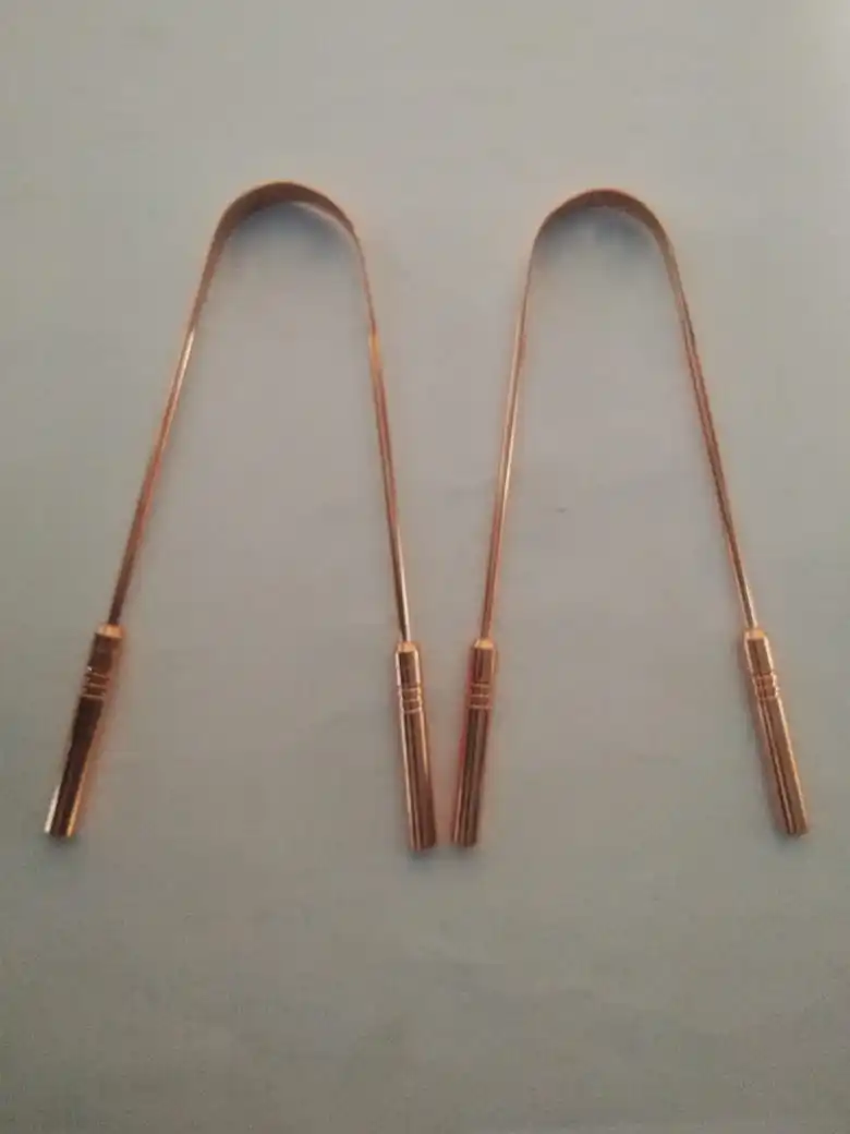 
FDA Certified 100% pure copper material tongue cleaner 