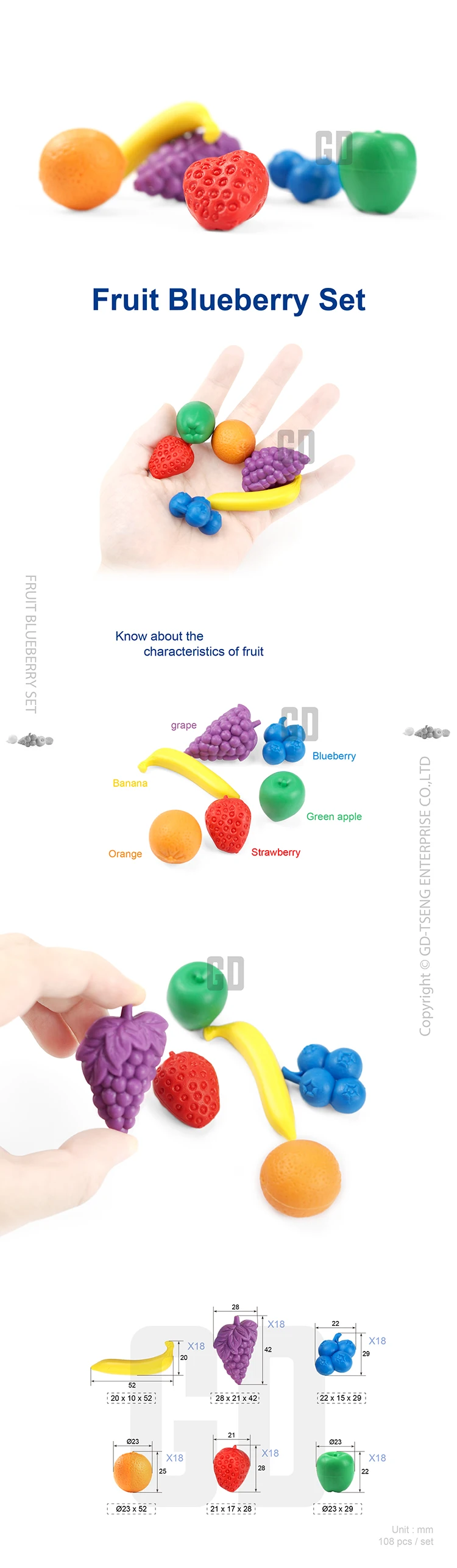 Vegetable Math Counters Kids Smart Game Learning Plastic Math Counter Fruits and Vegetables Toys