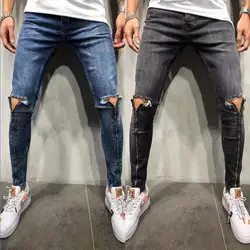 Jeans Pants Men Mens Boot Cut Jeans Slightly Flared Slim Fit Blue Black Jeans Designer Classic Male Stretch Denim
