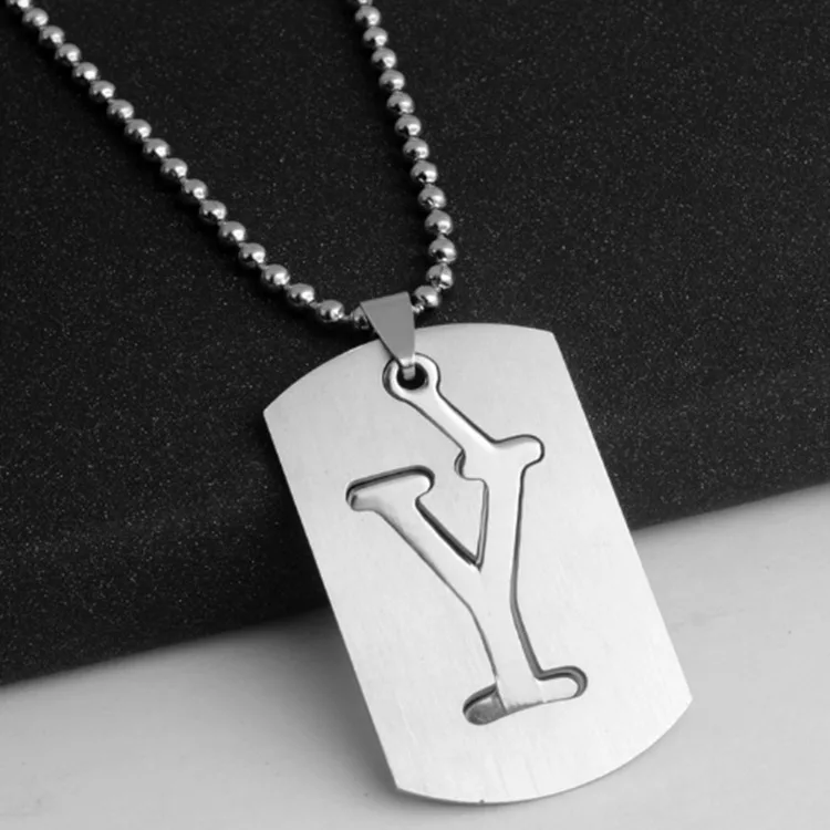 

Stainless steel Jewelry Women 26 Letter Necklace Love Letter Necklace Designs