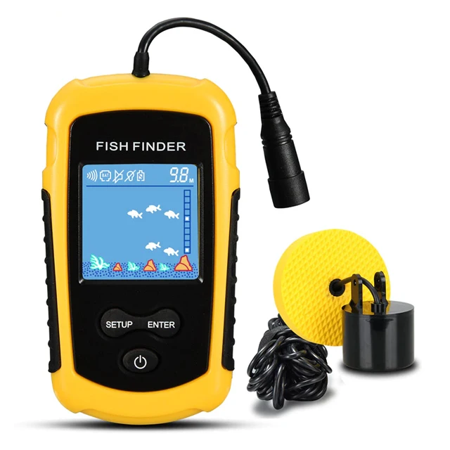 

100m Depth Portable Fish Finder Detector Sonar Fishing Sensor Alarm