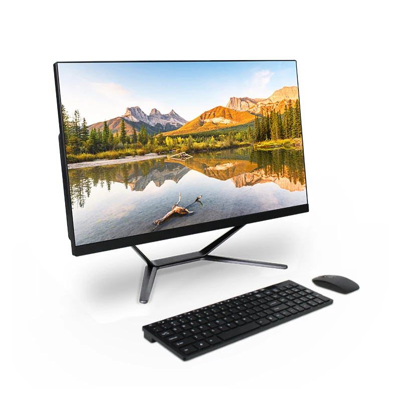 

OEM 21.5 Inch Thin Screen All In One Pc Office Personal Computer White Desktop Computer