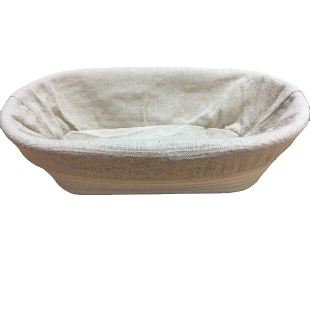 

wholesale bannetons Customized Unbleached baguette Rattan 10 inch 25x15x8cm banneton oval proofing basket