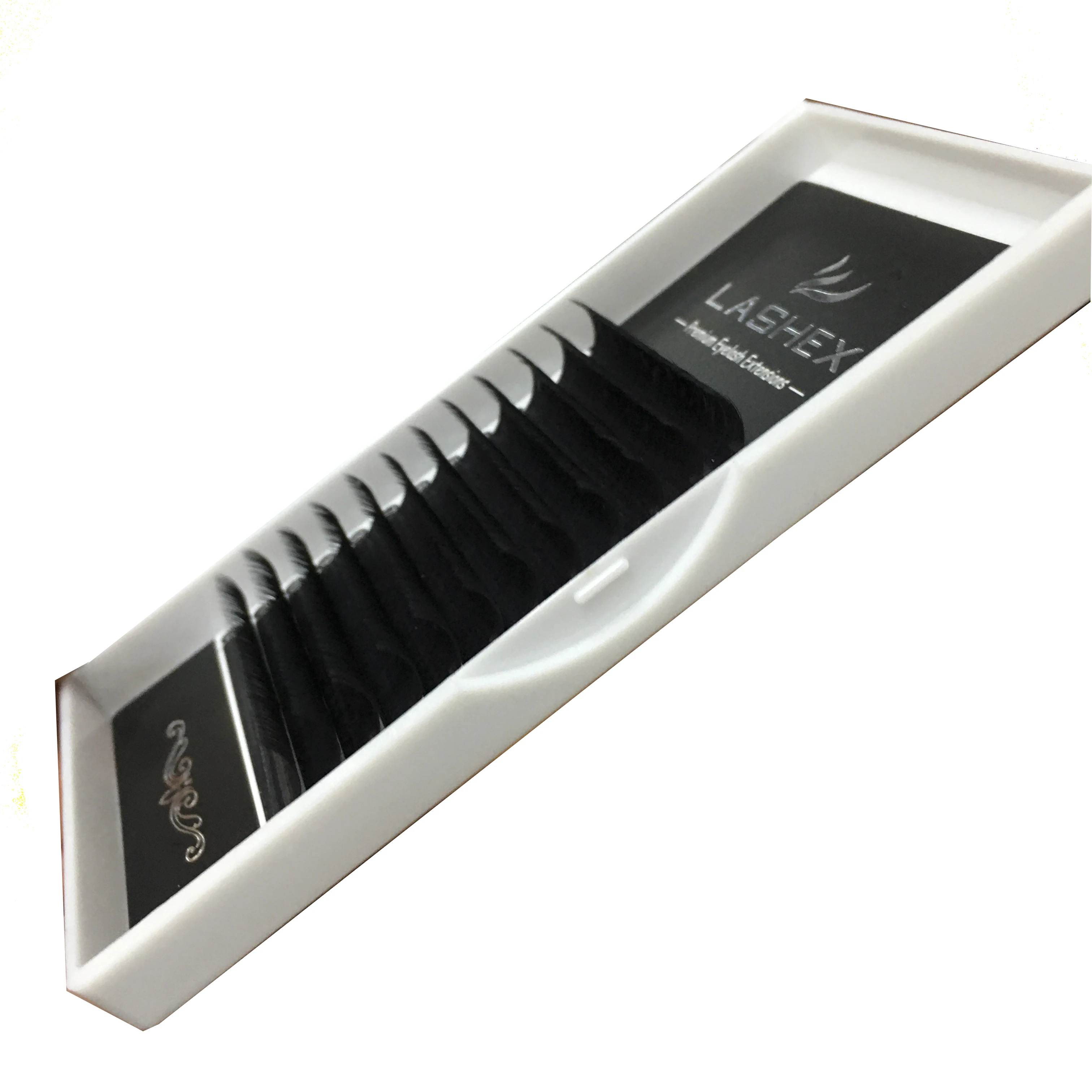 

Lashex flat ellipse mink individual eyelash extensions, cashmere flat lashes 0.15 0.20 mm, Natural black or customization