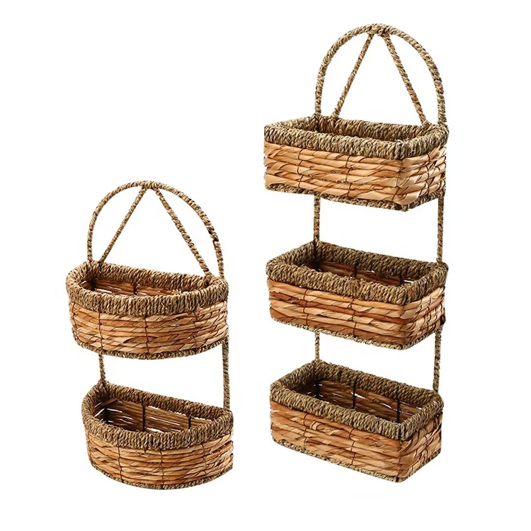 

New design rattan woven hanging flower basket for decoration, Coffee