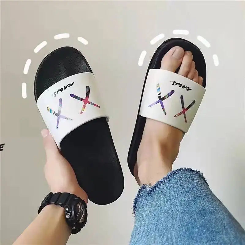 

Famous Brand Design Slippers Men Slippers Sandals for Women PVC Anti-Slip Indoor & Outdoor Kids Slides Flat Heel Slippers, Any color as picture
