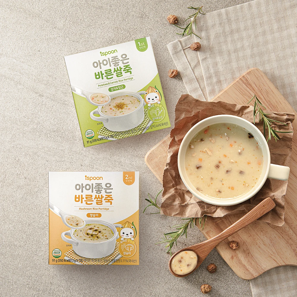
Baby food Organic Mushroom rice porridge (Korean Baby Organic Mushroom rice porridge) 