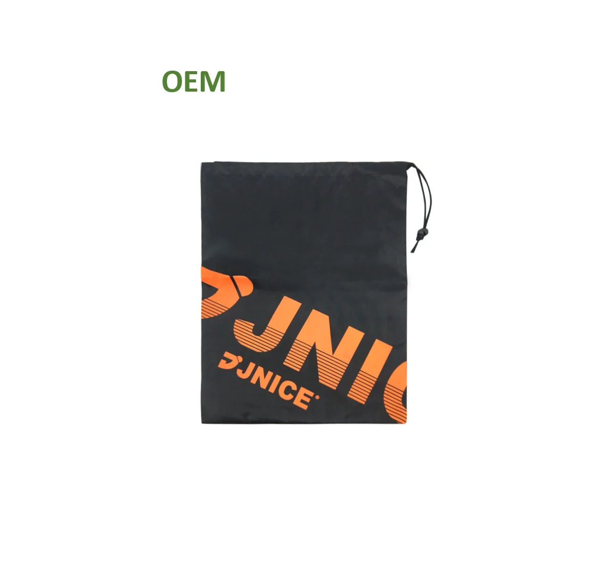 

black customized logo drawstring handle shoe bag