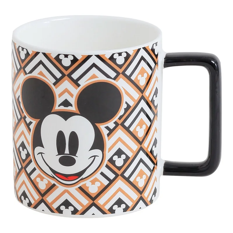 

Amazon hot sale manufacture custom 350ml cartoon creamic porcelain cup mickey mouse coffee mug with handle, Three for choose