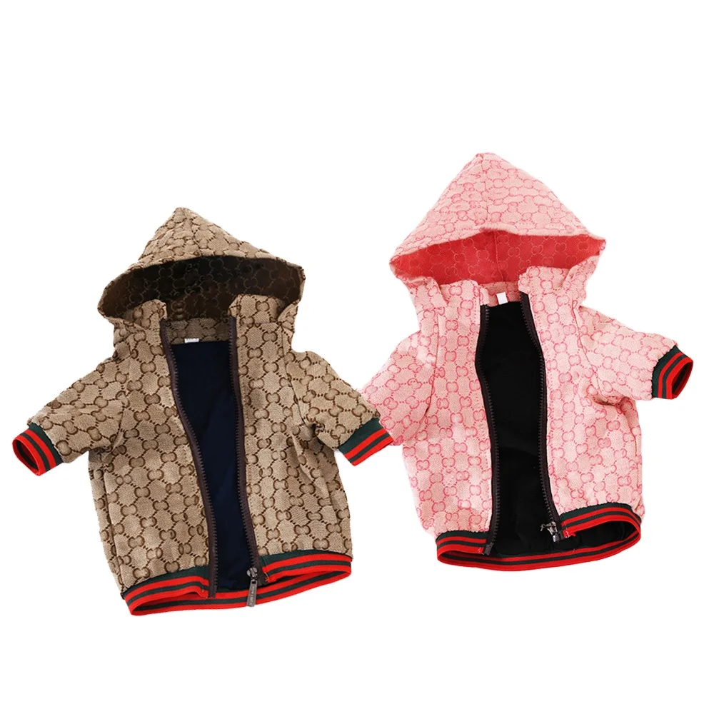 

In Stock BuBu High-end Luxury Brand Fashionable Dog Jacket Waterproof Zipper Dog Clothes Coat