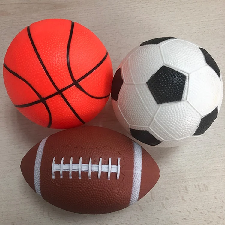 

6 inch inflatable plastic soccer ball and basketball and rugby for toddler