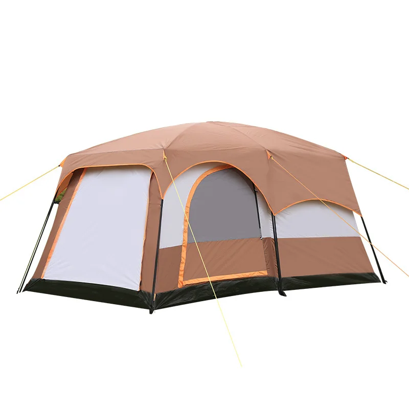 

High Quality 210T 4500mm Polyester Camping Tents With 2 bedroom and 1 living room For Family 4 Season Travel