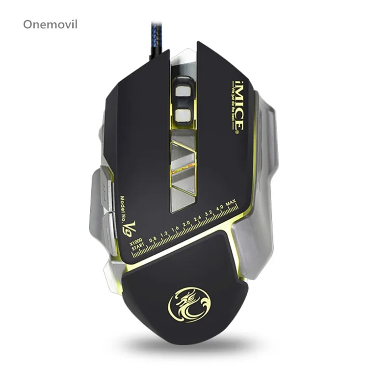 

Drop Shipping Mouse iMICE V9 USB 7 Buttons 4000 DPI Optical Colorful Backlight Gaming Mouse PC Wired Mouse