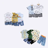 

Wholesale 2 year boys summer clothes baby boy clothing sets baju anak Boy's shirt cotton baby boy clothes se