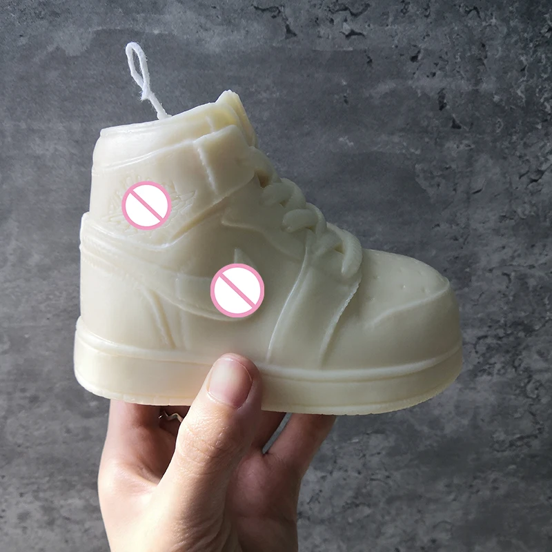 

New Design Festival Gift 3D High Top Basketball Child Shoes Sneaker Mold Custom Baby Style Sneakers Silicone Mould, White