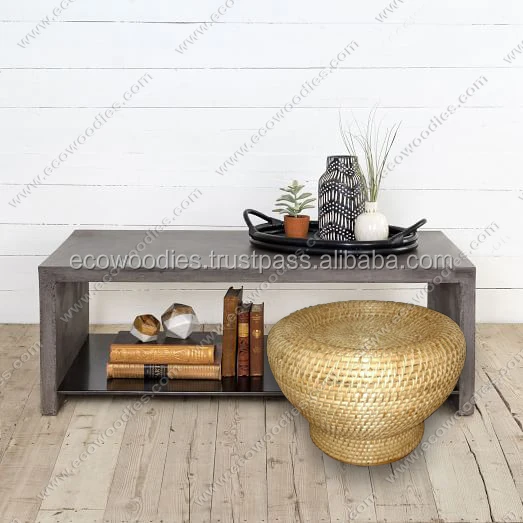 Modern Design Storage Ottoman Wooden Rattan Coffee Center Table Sea Grass Bamboo Garden Sets Furniture Poolside Living Room Buy Kitchen Counter Bar Stool Set Wheeled Wooden Bed Stools And Stools Reclining