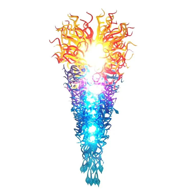 

200cm tall multicolor big glass chandelier hotel decoration lighting