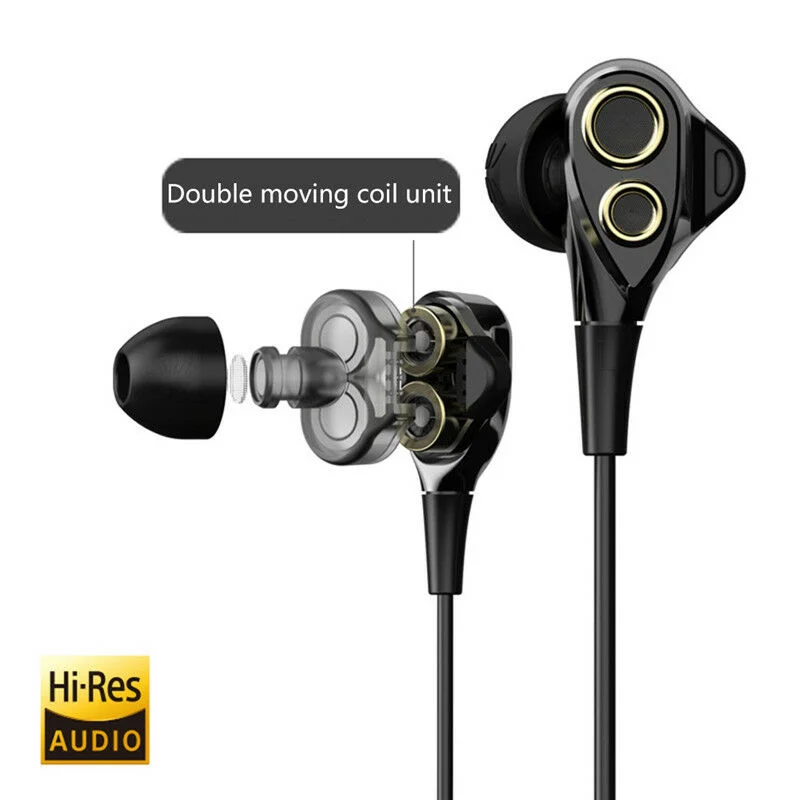 

Uiisii T8 Hi Res Dual Dynamic Driver Bass Wired Classical Stylish Earphone