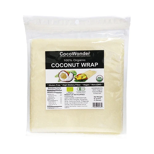 
7pcs./pack - COCONUT WRAP - Certified Organic by USDA & EU 