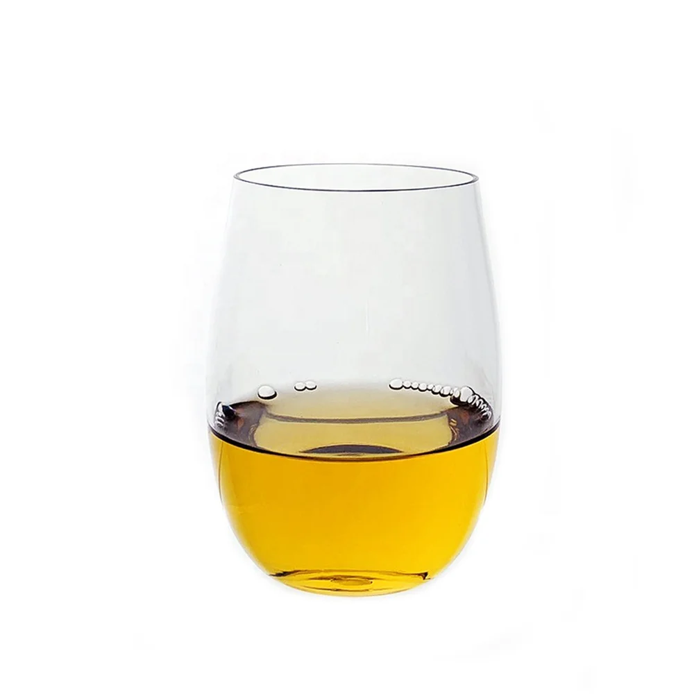 

15oz Shatterproof Tritan Stemless White Wine Glass