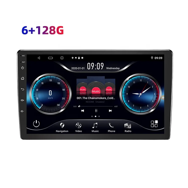 

9 Inch DVD Player Android Navigation car Stereo 6+128 GB 4G Wifi Gps Dsp Rds AM Double Din Car Radio