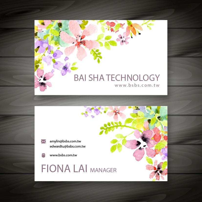 
Custom made Matte finished Paper Business card With UV Letter 