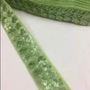 Green Colored Full Sequins Border