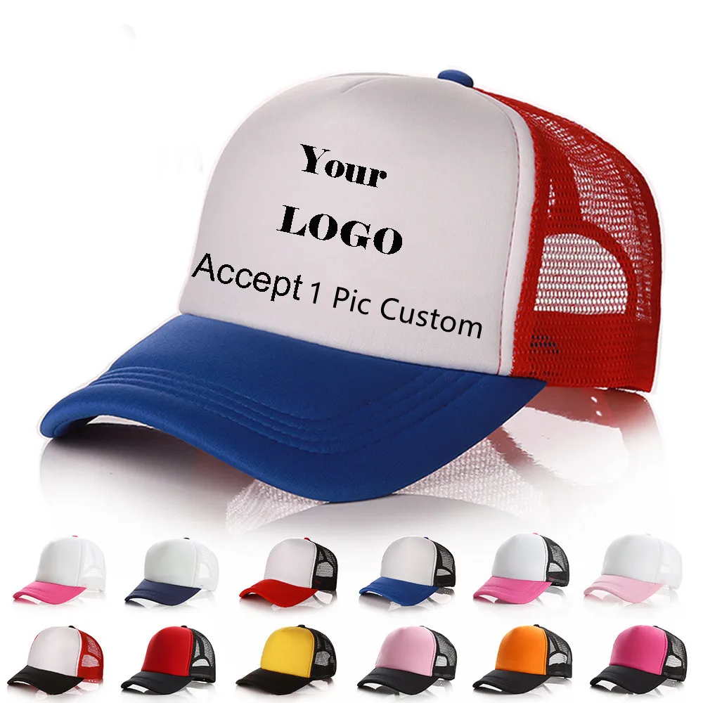 

2022 New Custom Personalized Mesh DIY Adjustable Trucker Sports Hat For Men Women Youth