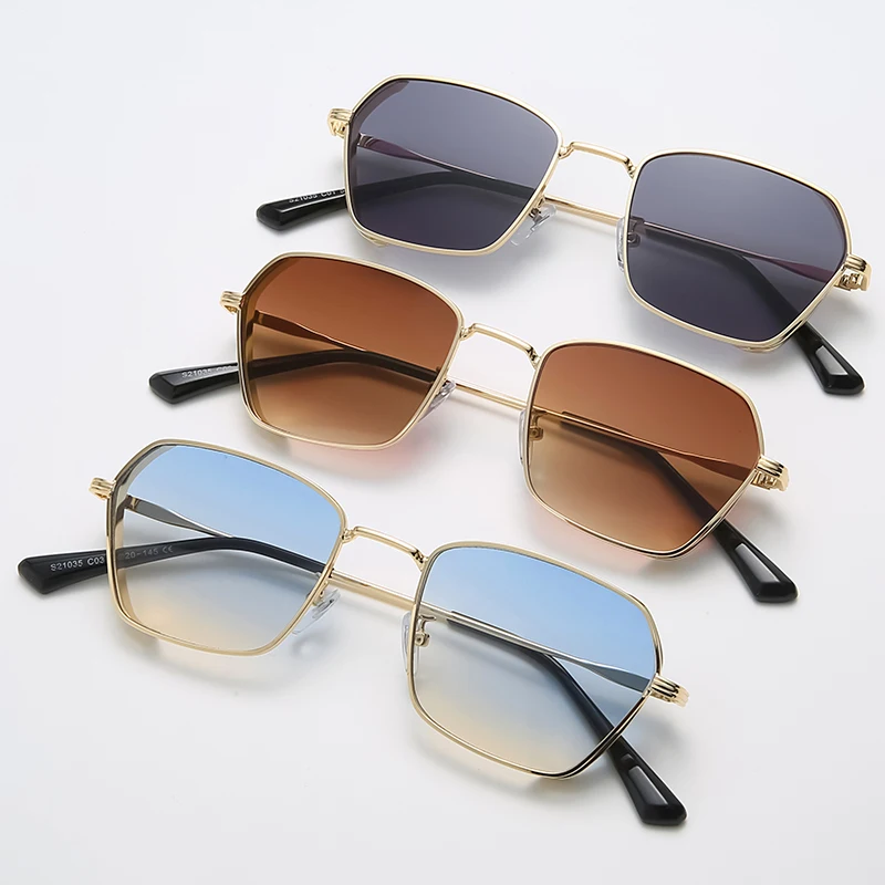 

Fashion Small Cat Eye Unisex Women Vintage Gradient Eyewear Color Lens Men High Quality Metal Acetate Frames Shield Sunglasses