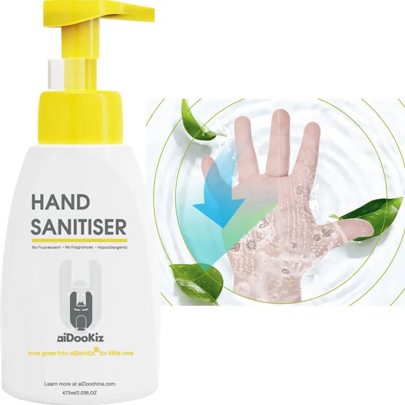 
aiDooKiz Moisturizing Hand Wash for Baby Plant-Based Gentle Cleanser with Aloe Essential 