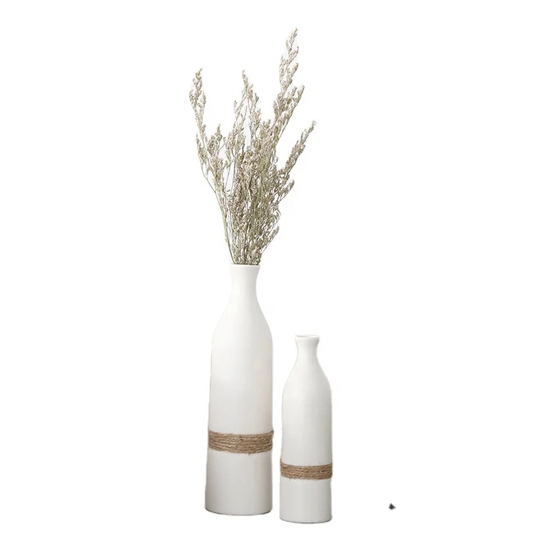 

Nordic Style White Ceramic Vase Ceramic White Vase Modern Decor Tabletop Ceramic & Porcelain Flower Vase For Home Decor