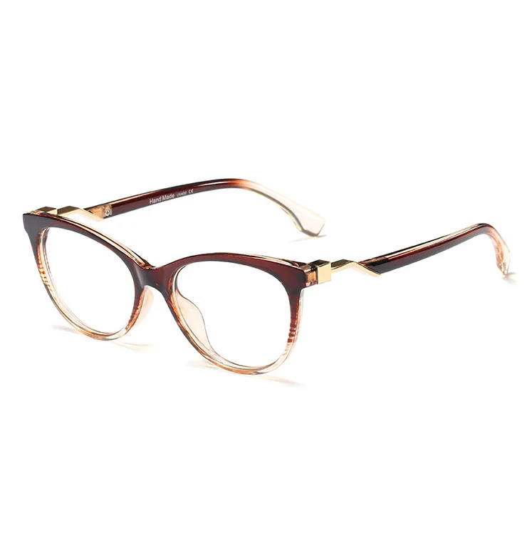 

Fashion Italy Designer Custom Logo Optical Frame Cat Eye Women Fancy Eyeglasses Frames