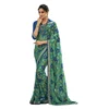 Lovable Jade Green Designer Raw Silk Casual Wear Saree