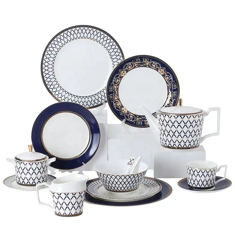 

Customized new high quality European style dinner plate dinner ceramic tableware set