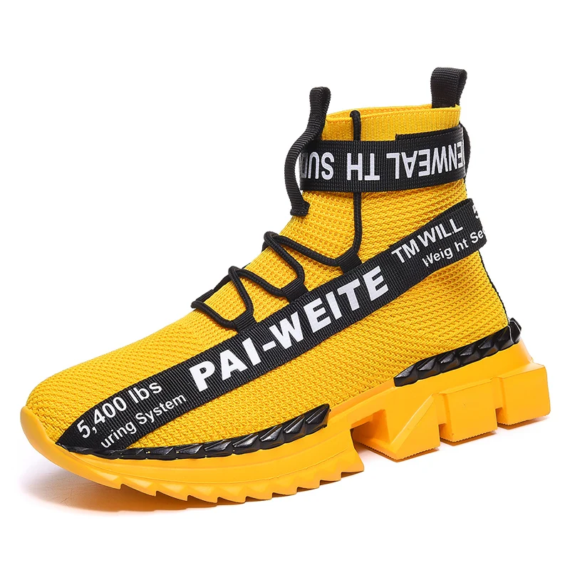 

New Style Fashion Men Sneaker Breathable New Sneaker, Yellow;white;black