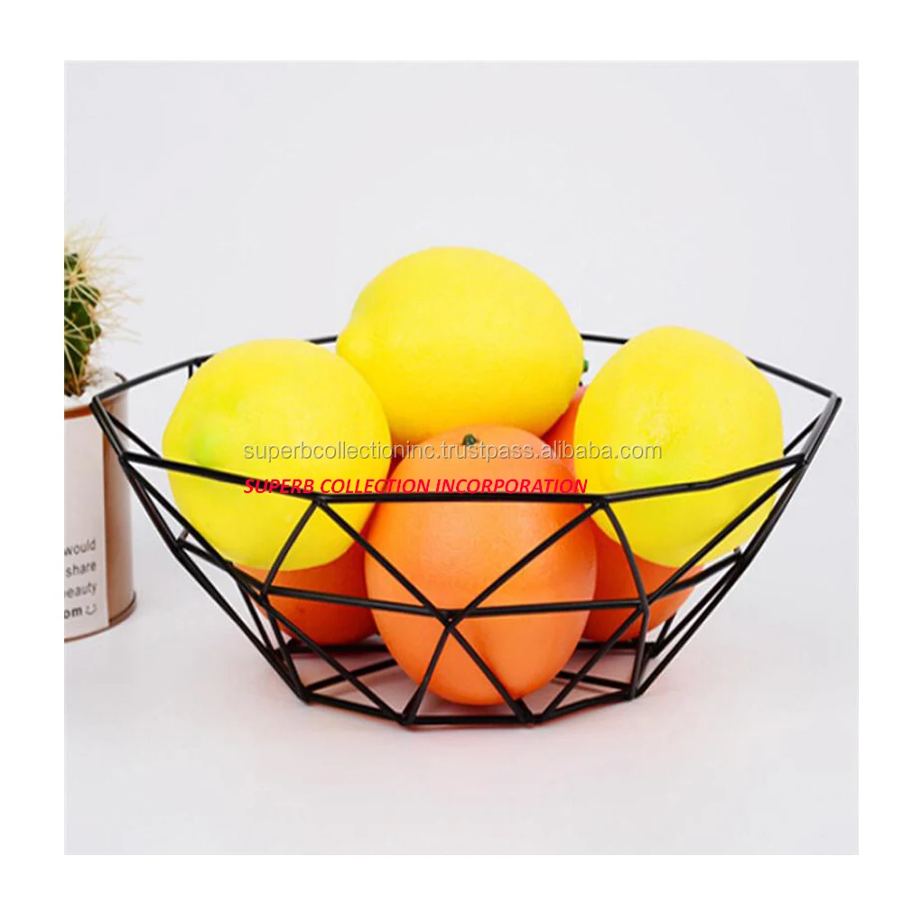 Gold Custom Metal Wire Fruits Basket On Hot Selling And High Quality
