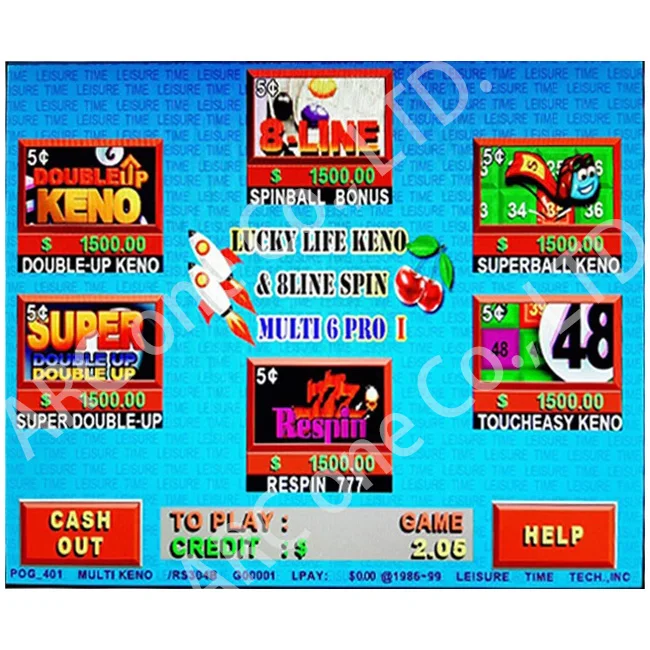 

8 line slot multi 2021 Lucky Life Keno 6 in 1 digital game board wms 550 life of luxury 777 POG Pot of gold