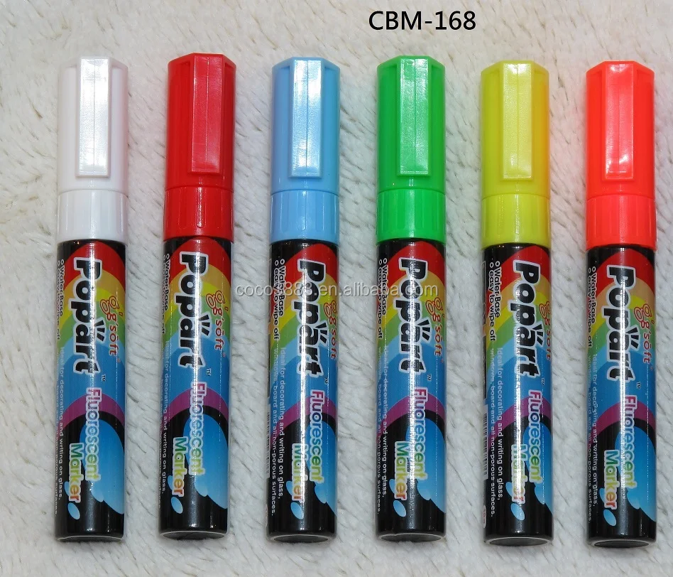 

Best for LED board fluorescent 8 mm flat nib glass chalk marker