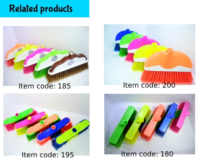 Indian Broom With Synthetic Fiber Long Handle Easy Grip Gala Broom