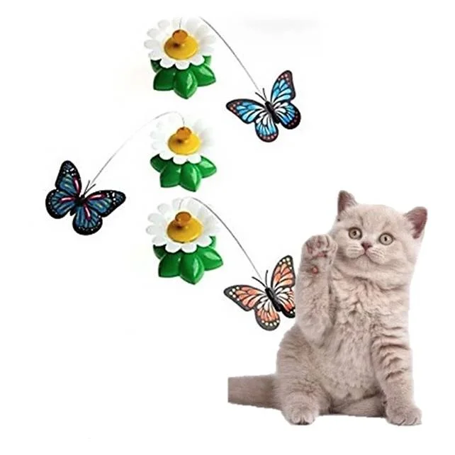 

Wholesale Rotating Butterflies Cat Toy Cat Teaser Toy