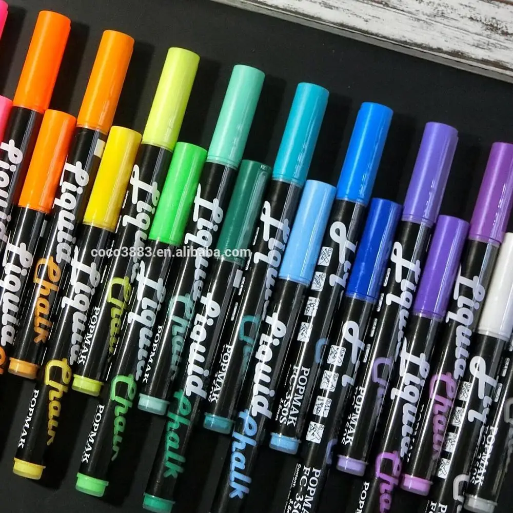 

Non toxic 5.0 mm Bullet tip Neon color Glass Chalk Marker